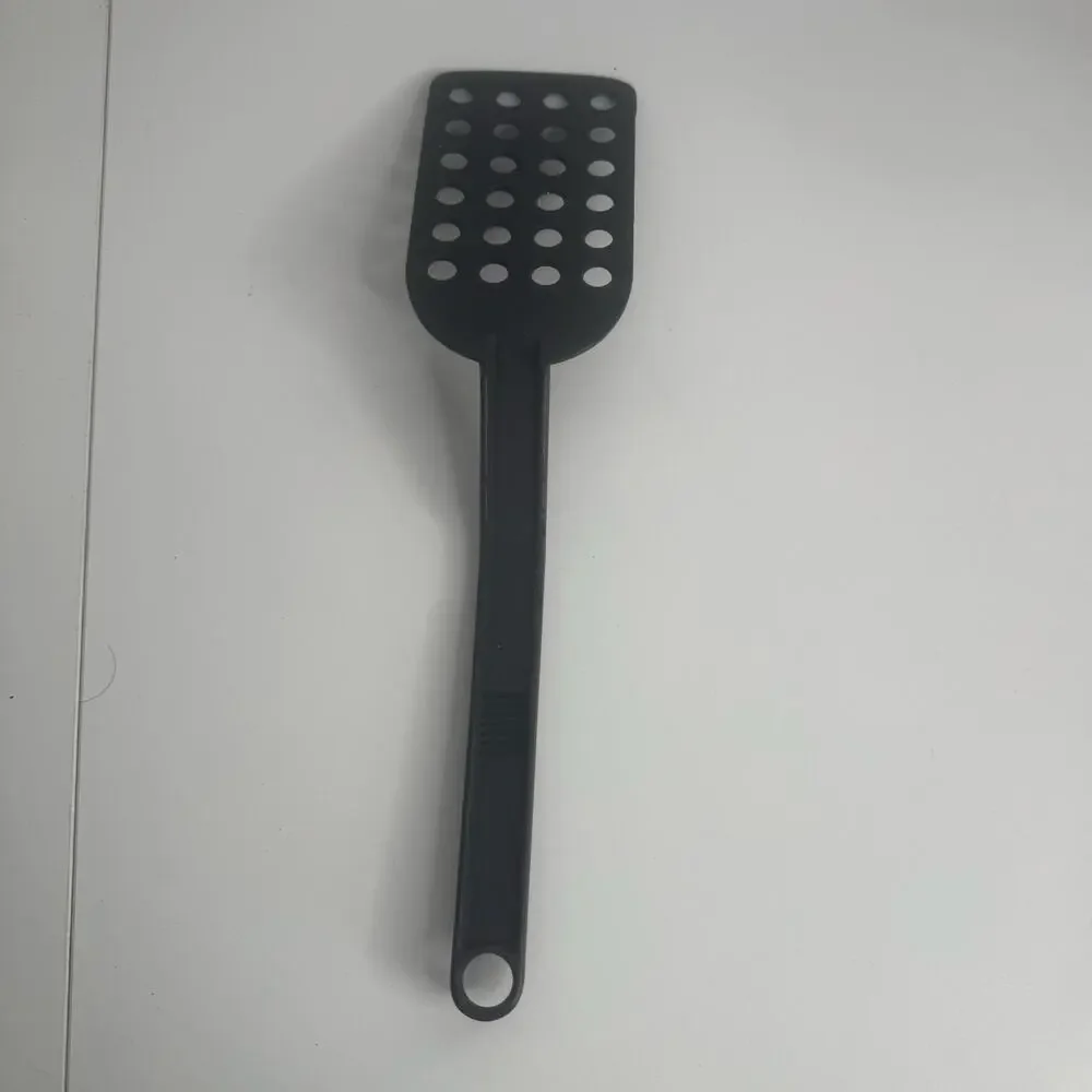 T-Fal Black Nylon Slotted Holes Spatula Plastic Lightweight Flipper